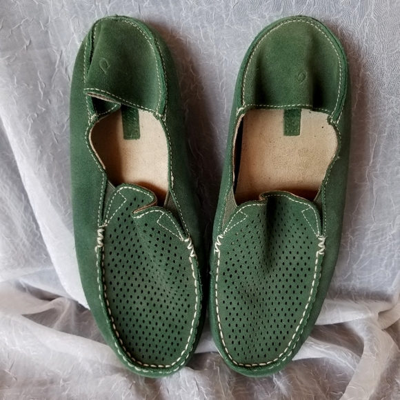 OluKai Loafers Nohea Perf Green Slip On Size 9.5 - Picture 3 of 5